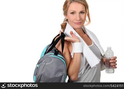 Woman with a sports bag