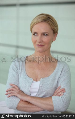 woman with arms crossed