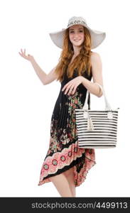 Woman with bag in fashion concept