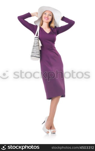 Woman with bag in fashion concept