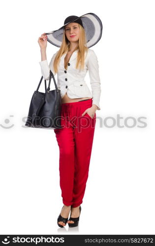 Woman with bag in fashion concept