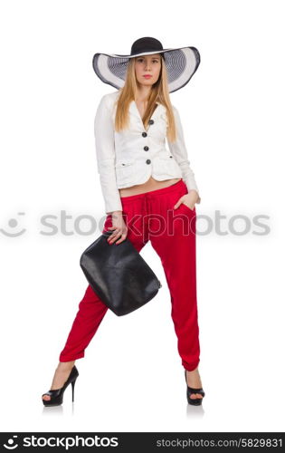 Woman with bag in fashion concept