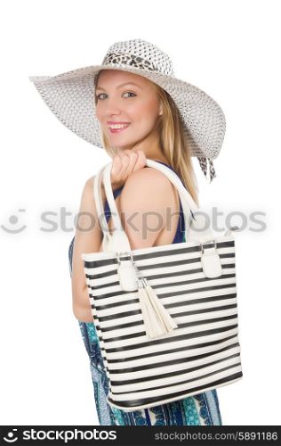 Woman with bag in fashion concept