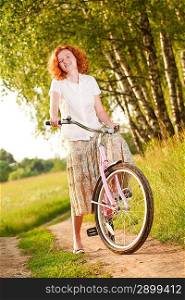 Woman with bicycle