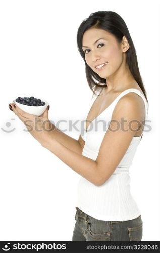 Woman With Blueberries