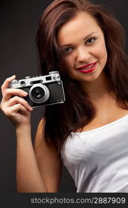 Woman with camera