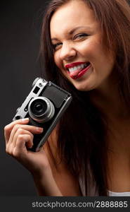 Woman with camera