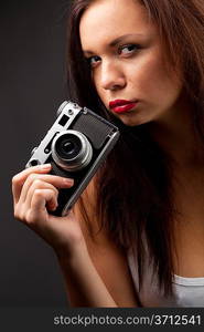 Woman with camera