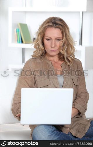 Woman with computer