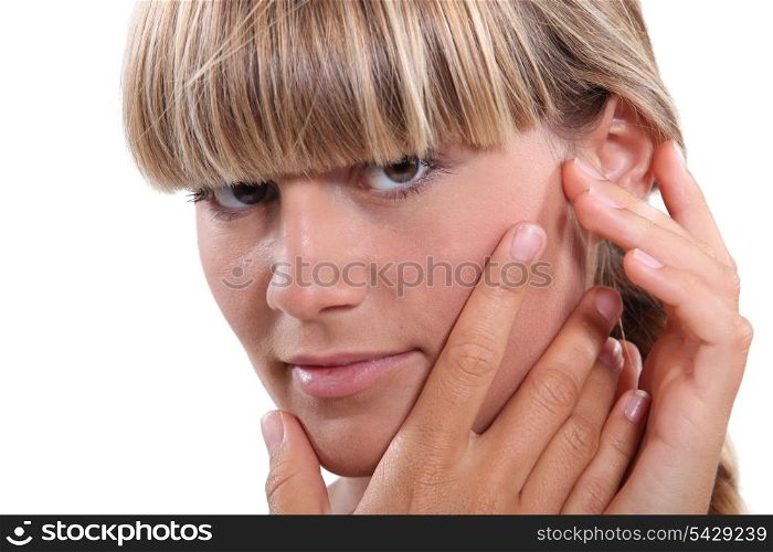 Woman with earache