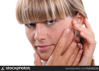 Woman with earache