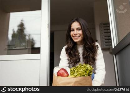 woman with food package 2