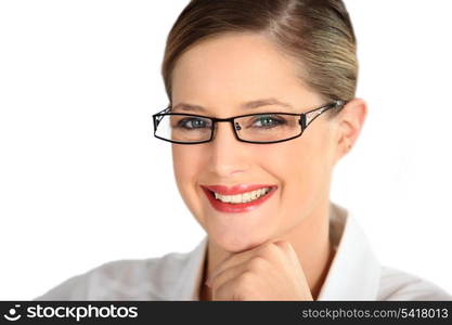 Woman with glasses