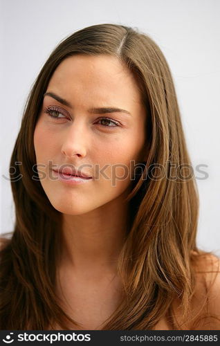 Woman with gorgeous brown hair