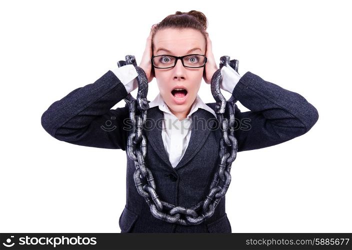 Woman with hands and handcuffs