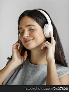 woman with headphones 2