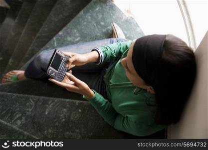 Woman with her mobile phone