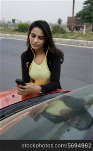 Woman with her mobile phone