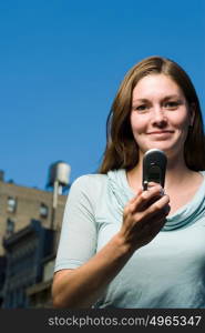 Woman with mobile phone