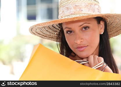 woman with shopping bag