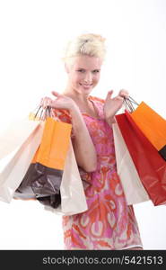 Woman with shopping bags