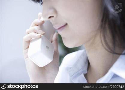 Woman with telephone