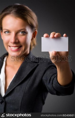 Woman with the blank message
