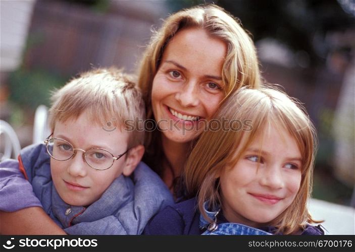 Woman With Two Children