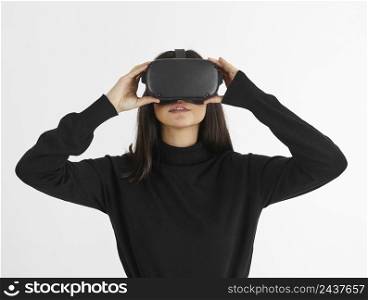 woman with virtual reality headset 2