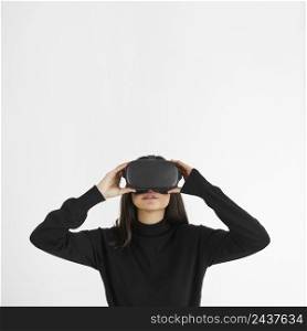 woman with virtual reality headset 3