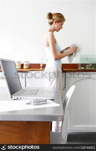 Woman Working from Home