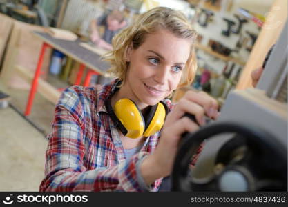 woman working in a factory