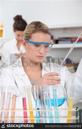 Woman working in a laboratory