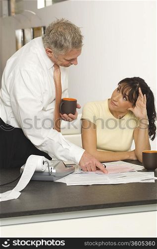 Woman Working with Accountant