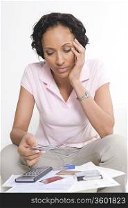 Woman Worried About Money