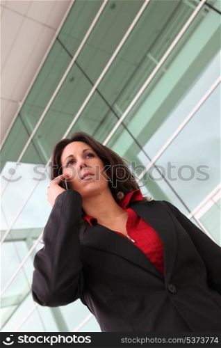 woman worried on the phone