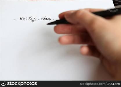 Woman writing letter
