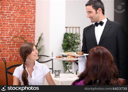 women at restaurant