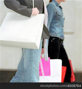 Women carrying shopping bags