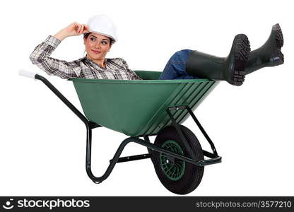 Women in cart