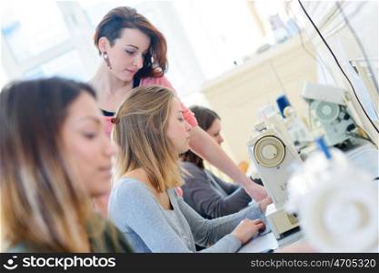 women on a sewing class