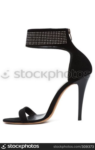 Women's shoes with high heels on a white background