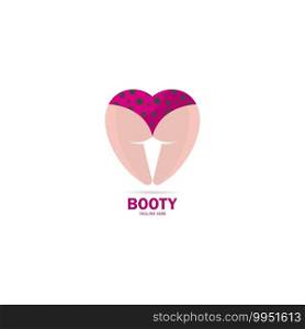 women sexy booty logo vector icon illustration design 