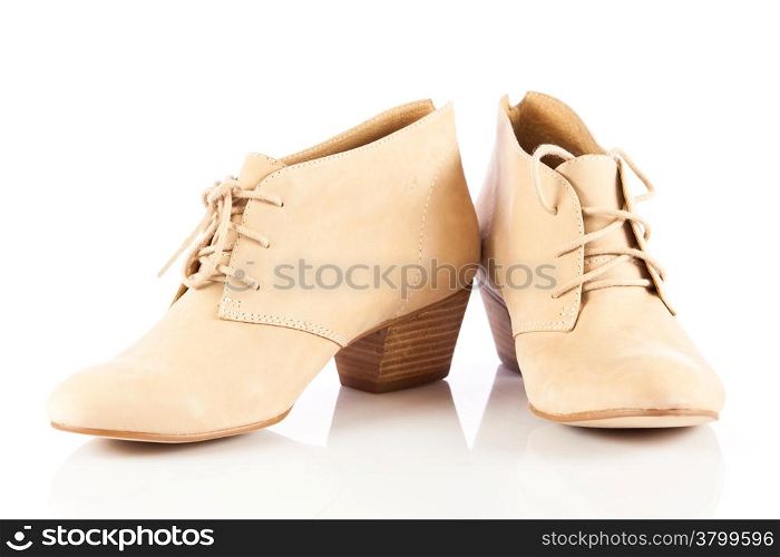 women shoes on white background