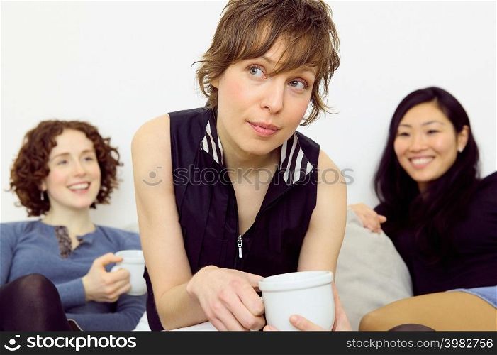 Women sitting on sofa