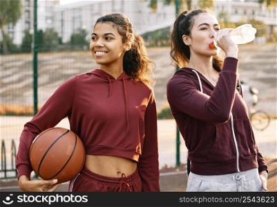 women walking home after basketball game 2
