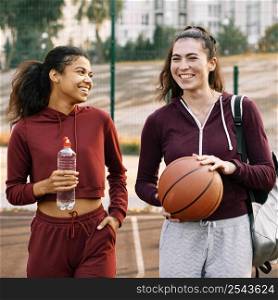 women walking home after basketball game 3