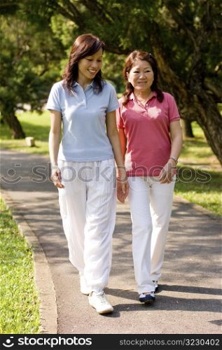 Women Walking Outside