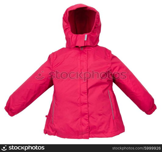 Women winter jacket isolated on white background.