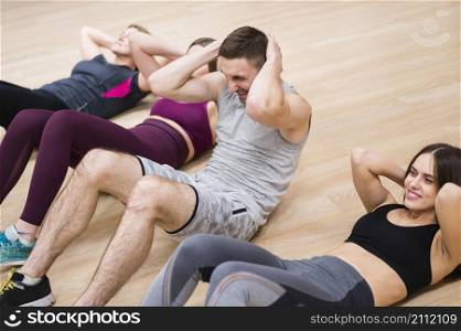 women working out with trainer